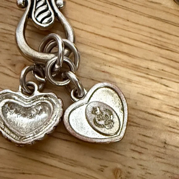 Brighton Silver Heart Necklace with Black Accent - Picture 10 of 13
